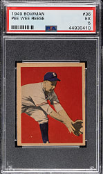 1949 Bowman #36 Pee Wee Reese PSA EX 5