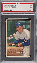 1952 Bowman #8 Pee Wee Reese PSA NM 7