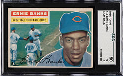 1956 Topps #15 Ernie Banks Gray Back SGC EX 60