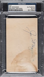 Joe DiMaggio Cut Signature - PSA/DNA