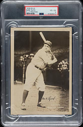 Lot # 4: 1929 R316 Kashin Publication Premium Photo Babe Ruth PSA VG-EX 4