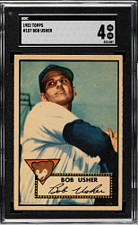 1952 Topps #157 Bob Usher SGC VG/EX 4 - "Canadian" Gray Back