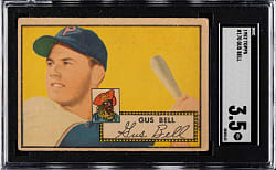 1952 Topps #170 Gus Bell SGC VG+ 3.5 - "Canadian" Gray Back