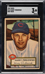 1952 Topps #142 Harry Perkowski SGC VG 3 - "Canadian" Gray Back