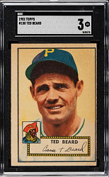 1952 Topps #150 Ted Beard SGC VG 3 - "Canadian" Gray Back