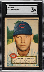 1952 Topps #176 Hank Edwards SGC VG 3 - "Canadian" Gray Back