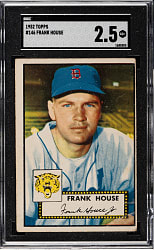 1952 Topps #146 Frank House SGC GOOD+ 2.5 - Rare "Yellow Tigers Logo" Variation