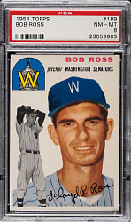 1954 Topps #189 Bob Ross PSA NM-MT 8
