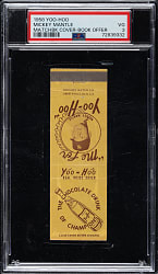 1958 Yoo-Hoo Matchbook Cover Mickey Mantle PSA VG 3