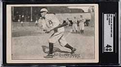 1907-1909 H. M. Taylor Postcard Bill Coughlin Batting SGC VG/EX 4