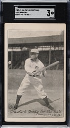 1907-1909 H. M. Taylor Postcard Sam Crawford SGC VG 3
