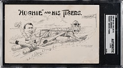1907-1909 H. M. Taylor Hughie Jennings "Hughie" And His Tigers Postcard SGC Authentic