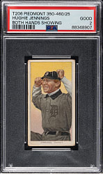 1909-1911 T206 White Border Hughie Jennings Both Hands Showing PSA GOOD 2