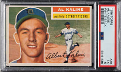 1956 Topps #20 Al Kaline White Back PSA EX 5