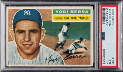 1956 Topps #110 Yogi Berra Gray Back PSA EX 5