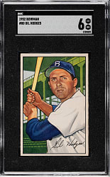 1952 Bowman #80 Gil Hodges SGC EX/NM 6