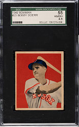 1949 Bowman #23 Bobby Doerr SGC VG/EX+ 55