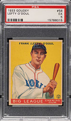 1933 R319 Goudey #58 Lefty O'Doul PSA EX 5