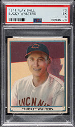 1941 R336 Play Ball #3 Bucky Walters PSA EX 5