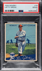 1934 R320 Goudey #19 Lefty Grove PSA GOOD 2