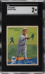 1934 R320 Goudey #6 Dizzy Dean SGC GOOD 2