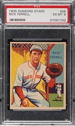 1934-1936 R327 Diamond Stars #48 Rick Ferrell PSA EX-MT 6