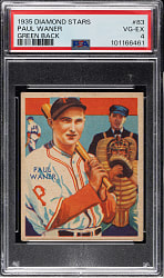 1934-1936 R327 Diamond Stars #83 Paul Waner (1935 Green Back) PSA VG-EX 4