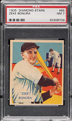 1934-1936 R327 Diamond Stars #65 Zeke Bonura PSA NM 7