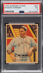 1934-1936 R327 Diamond Stars #44 Rogers Hornsby PSA VG 3