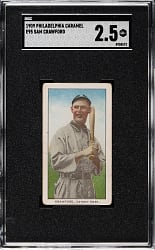 1909 E95 Philadelphia Caramel Sam Crawford SGC GOOD+ 2.5