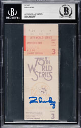 1978 New York Yankees (vs. Los Angeles Dodgers) World Series Game 3 Full Ticket Signed by Ron Guidry - Beckett