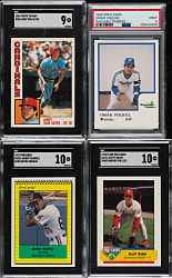1984 to 1994 Topps Tiffany and Procards PSA- and SGC-Graded Collection (4)