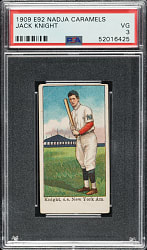 1909 E92 Nadja Caramels Jack Knight PSA VG 3