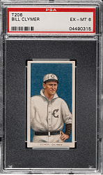 1909-1911 T206 White Border Bill Clymer PSA EX-MT 6