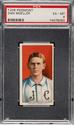 1909-1911 T206 White Border Dan Moeller PSA EX-MT 6