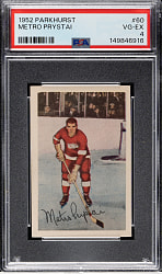1952-1953 Parkhurst Hockey #60 Metro Prystai PSA VG-EX 4