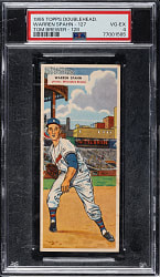1955 Topps Double Headers #127/128 Warren Spahn/Brewer PSA VG-EX 4