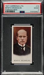 1927 Carerras LTD. Famous Men #10 Benito Mussolini PSA GOOD 2