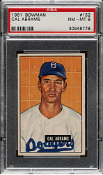 1951 Bowman #152 Cal Abrams PSA NM-MT 8
