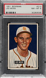 1951 Bowman #210 Les Moss PSA NM-MT 8