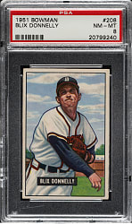 1951 Bowman #208 Blix Donnelly PSA NM-MT 8