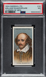 1924 Ogden's Ltd "Leaders of Men" #44 William Shakespeare PSA NM 7