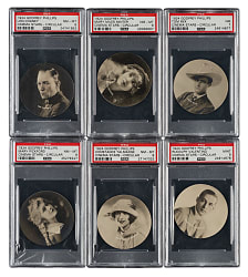 1924 Godfrey Phillips "Cinema Stars" PSA-Graded Collection (6)