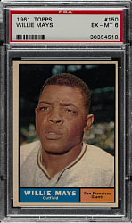 1961 Topps #150 Willie Mays PSA EX-MT 6