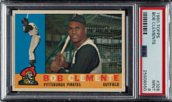 Lot # 4: 1960 Topps #326 Roberto Clemente PSA MINT 9 - Highest Graded!