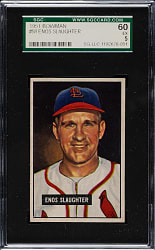 1951 Bowman #58 Enos Slaughter SGC EX 60
