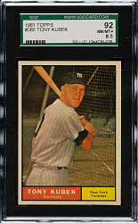 1961 Topps #265 Tony Kubek SGC NM/MT+ 92