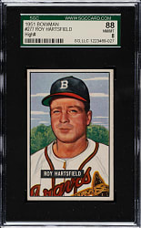 1951 Bowman #277 Roy Hartsfield SGC NM/MT 88