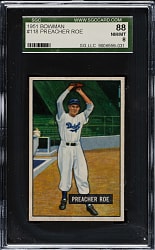 1951 Bowman #118 Preacher Roe SGC NM/MT 88