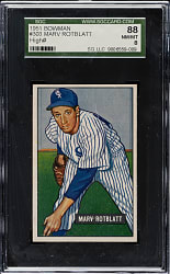 1951 Bowman #303 Marv Rotblatt SGC NM/MT 88